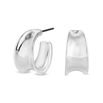 Silver hoop earring set